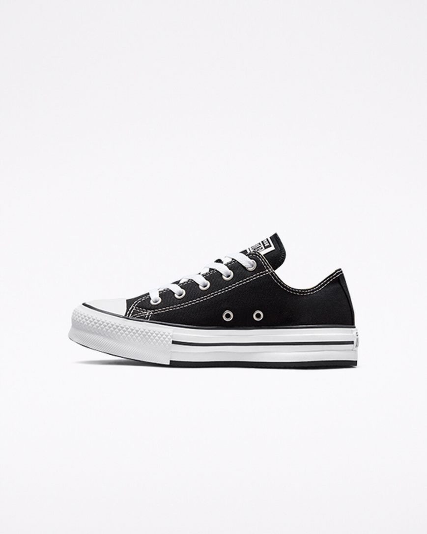 Girls' Converse Chuck Taylor All Star Lift Low Top Platform Shoes Black / White / Black | AU 5EC68P